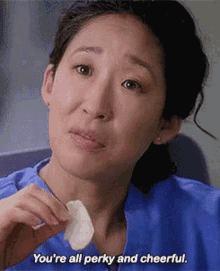 Greys Anatomy Cristina Yang GIF - Greys Anatomy Cristina Yang Youre All Perky And Cheerful GIFs
