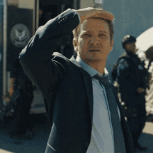 Looking Up Mike Mclusky GIF - Looking Up Mike Mclusky Jeremy Renner GIFs