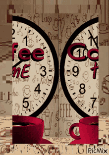 vec50coffee coffee time clock hour alarm