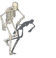 Skeleton Running Sticker - Skeleton Running Dodging Stickers