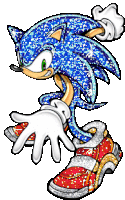 Glitter Sonic Sticker - Glitter Sonic Sonic The Hedgehog Stickers