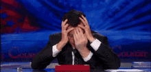 Facepalm Stephen Colbert GIF - Facepalm Stephen Colbert Headache GIFs