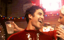 Darren Criss Christmas GIF - Darren Criss Christmas Laugh GIFs