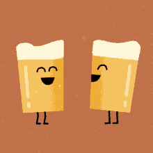 Zusammen Trinken Und Lachen - Bier GIF - Bier Zusammen Zeichentrick GIFs