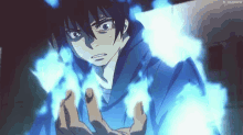 rin243109 blue exorcist flame blue anime