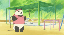 Panda Jump Rope Fail GIF - Panda Jump Rope Fail GIFs