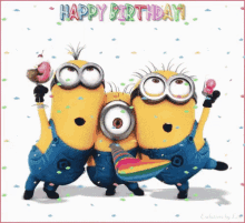 happy birthday minions greetings celebrate