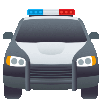 Oncoming Police Car Travel Sticker - Oncoming Police Car Travel Joypixels Stickers