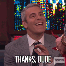 Thanks Dude Andy Cohen GIF - Thanks Dude Andy Cohen Watch What Happens Live GIFs