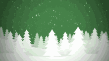 snow green trees trees oooh oh
