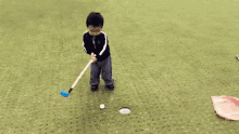 mini golf kid child over reaction no goal