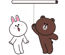 Brown And Cony I Love You GIF - Brown And Cony Brown Cony GIFs