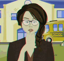 Teacher School Bus GIF - Teacher School Bus Glitch GIFs