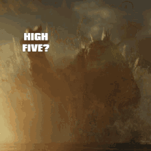 High Five Godzilla GIF - High Five Godzilla Godzilla Vs Kong GIFs
