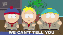 We Cant Tell You Butters Stotch GIF - We Cant Tell You Butters Stotch Eric Cartman GIFs