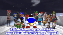 Smg4 Also We Just Wanted To Spend Christmas GIF - Smg4 Also We Just Wanted To Spend Christmas With You Ya Big Goof GIFs