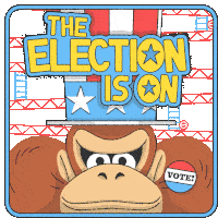 The Election Is On Election Is Now Sticker - The Election Is On Election Is Now Vote Now Stickers