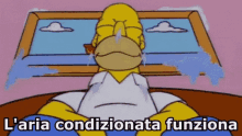 l aria condizionata funziona air conditioning cold freezing simpsons