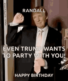 happy birthday donald trump wants to party dance
