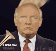 Trump Trumpet GIF - Trump Trumpet Hair GIFs