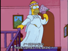 Simpsons Homero GIF - Simpsons Homero Vestido De Novia GIFs