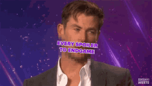 Every Spoiler To End Game Chris Hemsworth GIF - Every Spoiler To End Game Chris Hemsworth Spoiler GIFs