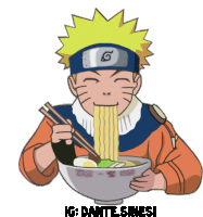 Naruto Eat Sticker - Naruto Eat Ramen Stickers