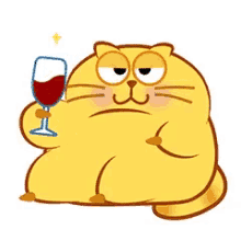 cat chilling wine relax kitty cat