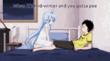 Anime Mid Winter GIF - Anime Mid Winter You Gotta Pee GIFs