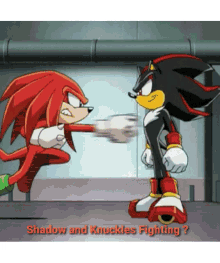 Knuckles The Echidna Shadow The Hedgehog GIF - Knuckles The Echidna Shadow The Hedgehog Shadow And Knuckles GIFs