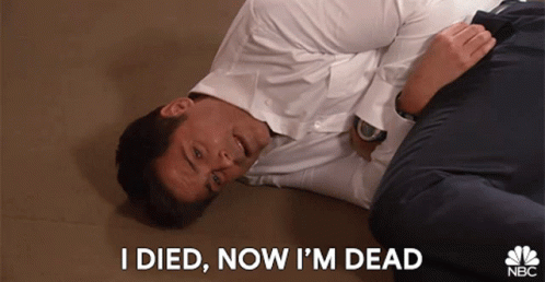 I Died Now Im Dead Chris Traeger GIF – I Died Now Im Dead Chris Traeger Parks And Recreation GIFs