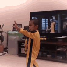 Bruce Lee Synchronization GIF - Nunchucks Kungfu Cute GIFs