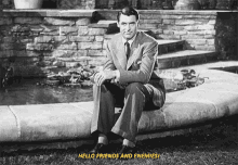 Cary Grant Spill GIF - Cary Grant Spill Hello Friends And Enemies GIFs