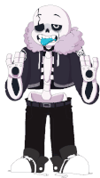 Sans Hell Sticker - Sans Hell Tongue Out Stickers