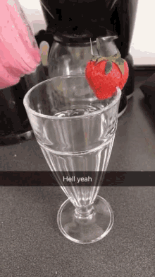Smoothie Strawberry GIF - Smoothie Strawberry Hell Yeah GIFs