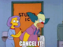 The Simpsons Krusty The Clown GIF - The Simpsons Krusty The Clown Cancel It GIFs