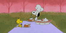 Friendsgiving Pie - Snoopy And Woodstock GIF - Friendsgiving Pie Friendsgiving Soopy GIFs