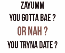 bae date question