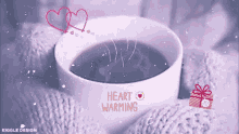 Heartwarming Coffee Mittens Holding Hot Coffee GIF - Heartwarming Coffee Mittens Holding Hot Coffee Kiggle Design GIFs