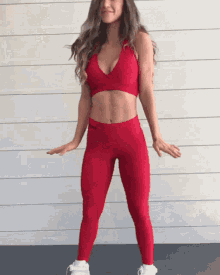 Red Yoga Pants Chive GIF - Red Yoga Pants Chive GIFs
