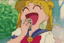 anime sailor moon eat eating food