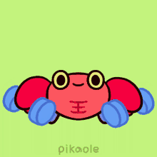 Workout Crabby Crab GIF - Workout Crabby Crab Pikaole GIFs