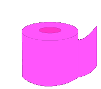 Toilet Paper Pink Sticker - Toilet Paper Pink Kawaii Stickers