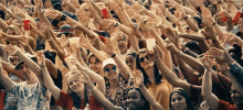 Waving Crowd GIF - Waving Crowd Raise Hands GIFs