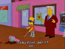 Bart Simpson Cego GIF - Bart Simpson Cego Blind GIFs