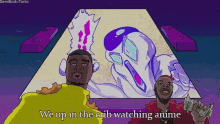 Anime We Up In The Crib GIF - Anime We Up In The Crib Watching Anime GIFs