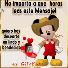 Buenos Días Mickey Mouse GIF - Buenos Días Mickey Mouse Heart GIFs