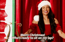 Glee Santana Lopez GIF - Glee Santana Lopez Merry Christmas GIFs