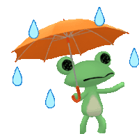 Spring Rain Sticker - Spring Rain Frog Stickers