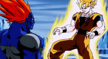goku vs super android13 punch thrown down kick dragon ball